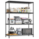 Reibii 3-Shlef Metal Shelves, Adjustable Steel Wire Shelving Units, Storage Rack for Kitchen Pantry Closet Dorm
