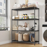 Reibii 3-Shlef Metal Shelves, Adjustable Steel Wire Shelving Units, Storage Rack for Kitchen Pantry Closet Dorm
