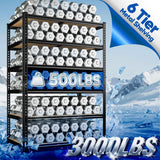 Reibii 40”W Storage Shelves, Heavy Duty Garage Shelving Load 2,500lbs , Metal Shelves for Pantry Kitchen Basement Closet