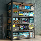 Reibii 40”W Storage Shelves, Heavy Duty Garage Shelving Load 2,500lbs , Metal Shelves for Pantry Kitchen Basement Closet