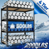 Reibii 40”W Storage Shelves, Heavy Duty Garage Shelving Load 2,500lbs , Metal Shelves for Pantry Kitchen Basement Closet