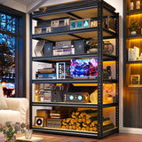 Reibii 40”W Storage Shelves, Heavy Duty Garage Shelving Load 2,500lbs , Metal Shelves for Pantry Kitchen Basement Closet