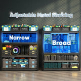 Reibii 40”W Storage Shelves, Heavy Duty Garage Shelving Load 2,500lbs , Metal Shelves for Pantry Kitchen Basement Closet