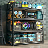 Reibii 40”W Storage Shelves, Heavy Duty Garage Shelving Load 2,500lbs , Metal Shelves for Pantry Kitchen Basement Closet