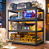 Reibii 40”W Storage Shelves, Heavy Duty Garage Shelving Load 2,500lbs , Metal Shelves for Pantry Kitchen Basement Closet