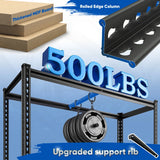 Reibii 40”W Storage Shelves, Heavy Duty Garage Shelving Load 2,500lbs , Metal Shelves for Pantry Kitchen Basement Closet