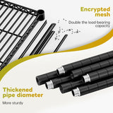 REIBII 45.5" W Wire Shelving, 5-Tier Adjusatble Storage Shelves, Metal Storage Rack for Pantry Kitchen Commercial