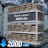 Reibii 48”W galvanized Shelving Units, 3020lbs Heavy Duty Garage Storage Shelves for Pantry Kitchen Commercial