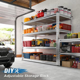 Reibii 48”W galvanized Shelving Units, 3020lbs Heavy Duty Garage Storage Shelves for Pantry Kitchen Commercial