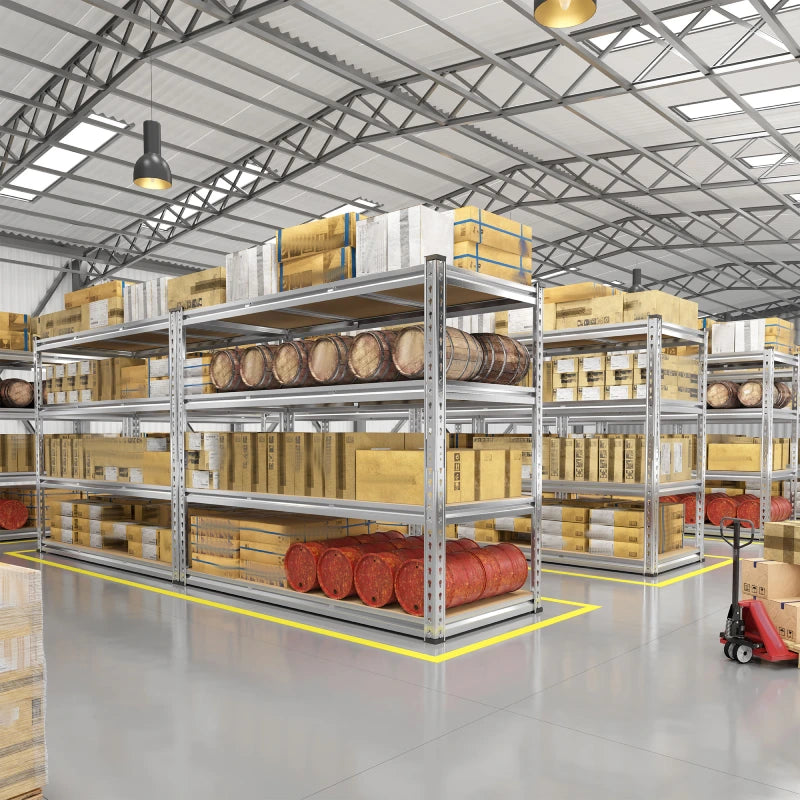 Reibii 48”W galvanized Shelving Units, 3020lbs Heavy Duty Garage Storage Shelves for Pantry Kitchen Commercial