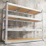 Reibii 48”W galvanized Shelving Units, 3020lbs Heavy Duty Garage Storage Shelves for Pantry Kitchen Commercial
