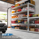 Reibii 48”W galvanized Shelving Units, 3020lbs Heavy Duty Garage Storage Shelves for Pantry Kitchen Commercial