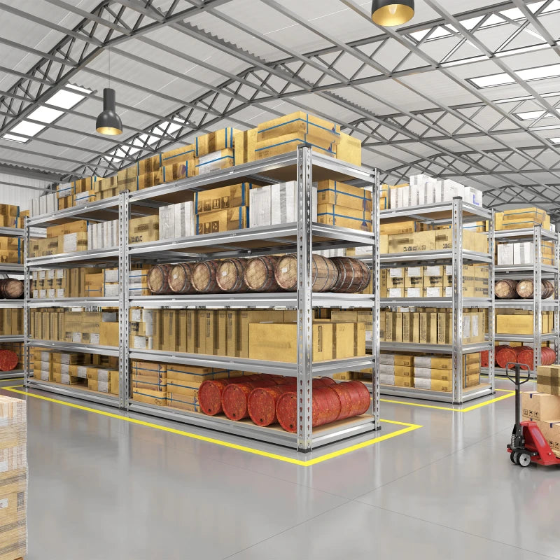 Reibii 48”W galvanized Shelving Units, 3020lbs Heavy Duty Garage Storage Shelves for Pantry Kitchen Commercial