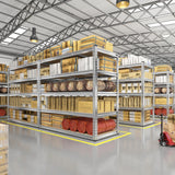 Reibii 48”W galvanized Shelving Units, 3020lbs Heavy Duty Garage Storage Shelves for Pantry Kitchen Commercial