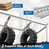 Reibii 48”W galvanized Shelving Units, 3020lbs Heavy Duty Garage Storage Shelves for Pantry Kitchen Commercial