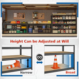 Reibii 59.8”W Garage Storage Shelves, 6-Tier Heavy Duty Metal Shelving Racks Load 3000lbs, Pantry Shelves for Kitchen Commercial