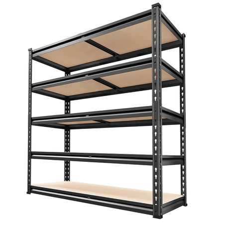 Reibii 5-Tier 40" W Metal Shelving for Garage, 2500lbs Heavy Duty Storage Shelves, Adjustable Shelf for Closet, Warehouse, Commercial