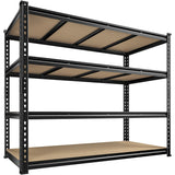 Reibii 55"W Boltless Shelving Units, 6-Tier Heavy Duty Freestanding Garage Shelves Load 3060lbs, Steel Storage Racks for Pantry Basement Commercial