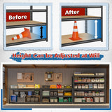 Reibii 55"W Boltless Shelving Units, 6-Tier Heavy Duty Freestanding Garage Shelves Load 3060lbs, Steel Storage Racks for Pantry Basement Commercial