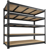 Reibii 55"W Boltless Shelving Units, 6-Tier Heavy Duty Freestanding Garage Shelves Load 3060lbs, Steel Storage Racks for Pantry Basement Commercial