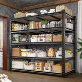 Reibii 55"W Boltless Shelving Units, 6-Tier Heavy Duty Freestanding Garage Shelves Load 3060lbs, Steel Storage Racks for Pantry Basement Commercial
