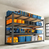 Reibii 55"W Boltless Shelving Units, 6-Tier Heavy Duty Freestanding Garage Shelves Load 3060lbs, Steel Storage Racks for Pantry Basement Commercial