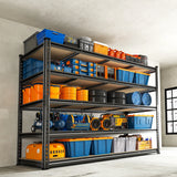 Reibii 55"W Boltless Shelving Units, 6-Tier Heavy Duty Freestanding Garage Shelves Load 3060lbs, Steel Storage Racks for Pantry Basement Commercial