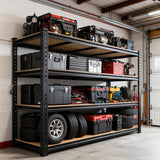 Reibii 55"W Boltless Shelving Units, 6-Tier Heavy Duty Freestanding Garage Shelves Load 3060lbs, Steel Storage Racks for Pantry Basement Commercial