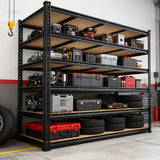 Reibii 55"W Boltless Shelving Units, 6-Tier Heavy Duty Freestanding Garage Shelves Load 3060lbs, Steel Storage Racks for Pantry Basement Commercial