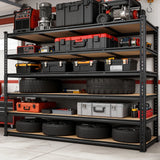 Reibii 59.8”W Garage Storage Shelves, 6-Tier Heavy Duty Metal Shelving Racks Load 3000lbs, Pantry Shelves for Kitchen Commercial