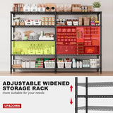REIBII 72"H Wire Shelving, 1600Lbs Metal L Shaped Shelves Adjustable, 70"W Storage Racks for Pantry Kitchen
