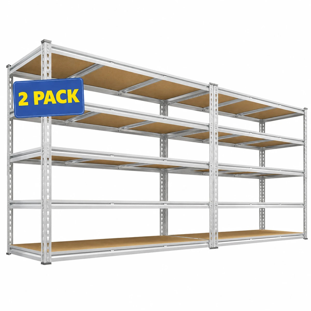 Reibii 72″H × 48″W Garage Storage Shelves, 2650 lbs Heavy Duty Steel Shelving Rack, Adjustable Metal Shelves for Basement, Pantry & Utility Room