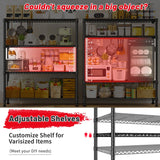 Reibii Tall Wire Shelving Units，Adjustable Outdoor Metal Shelves, Storage Shelves for Kitchen Pantry Dorm