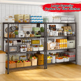 Reibii Tall Wire Shelving Units，Adjustable Outdoor Metal Shelves, Storage Shelves for Kitchen Pantry Dorm