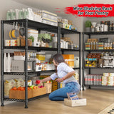 Reibii Tall Wire Shelving Units，Adjustable Outdoor Metal Shelves, Storage Shelves for Kitchen Pantry Dorm