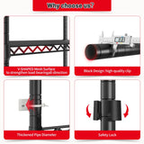 Reibii Tall Wire Shelving Units，Adjustable Outdoor Metal Shelves, Storage Shelves for Kitchen Pantry Dorm