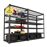 REIBII 48"W x 84"H 3500LBS Heavy Duty Garage Shelving 7-Tier Adjustable Metal Shelves for Basement Warehouse Garage
