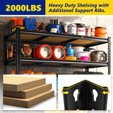 Reibii 2 Pack 48"W Storage Shelves, 3000lbs Steel Shelving Racks, Freestanding Garage shelving for Basement Warehouse