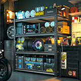 Reibii 40”W Storage Shelves, Heavy Duty Garage Shelving Load 2,500lbs , Metal Shelves for Pantry Kitchen Basement Closet