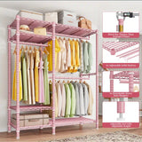 Raybee Heavy Duty Wire Garment Rack,Garment Rack For Hanging,Adjustable Portable Clothes Rack,For Bedroom