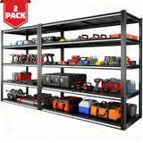 REIBII 78"H Storage Shelves 3100LBS Garage Shelving Heavy Duty Adjustable Metal Shelves Unit for Storage Rack