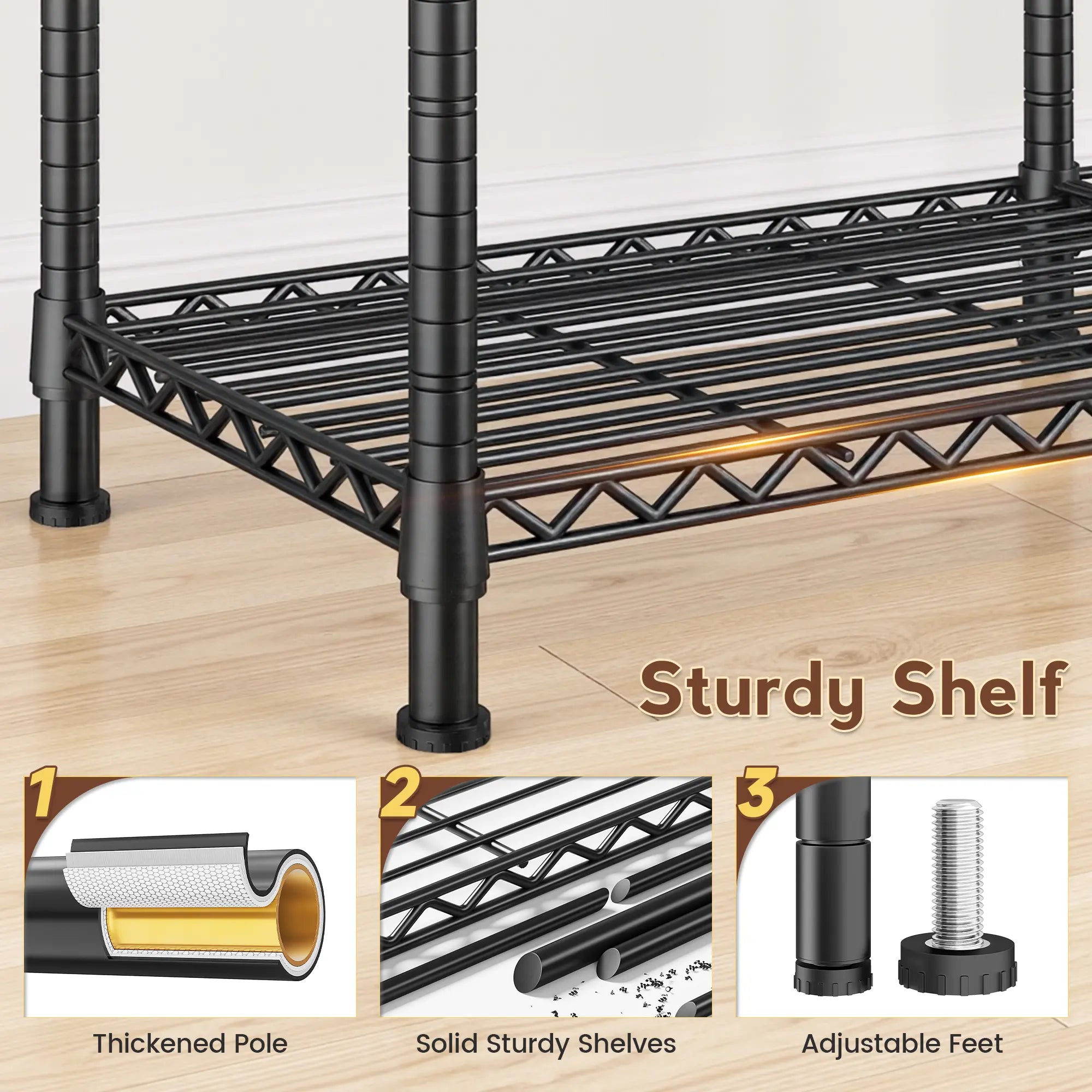 Raybee 75.5"H Heavy Duty Clothes Rack with Cover,800LBS Portable Clothes Rack for Bedroom,Wire Garment Rack