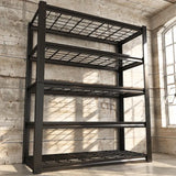 The 40''W Storage Shelves is composed of 5-layer solid wire shelves