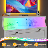 The bedroom dresser with drawers comes with beautiful multi-color RGBW led backlight. 