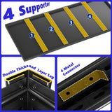 The rack for metal storage is high-quality steel, combined with 4 fasteners and double-layer steel legs for support.