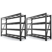 Reibii 5000lbs Garage Shelving Heavy Duty 4-Tier Metal Adjustable Storage Shelves for Warehouse, Workshop, Basement, Industrial Organization, 60" W x 18" D x 72" H