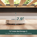 Reibii Multi-Tier Storage Upholstered Bed Frame with Velvet Headboard, LED Lights & Charging Station, Noise-Free, No Box Spring Needed