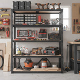 REIBII 35.5“W Garage Storage Rack, 5-Shelf Adjustable Storage Shelves, 2020lbs Metal Shelving for Pantry Kichen Closet