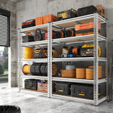 Reibii 35.5"W Garage Shelving, 5-Tier Adjustable Metal Shelves, Storage Rack for Kitchen Pantry Basement, Galvanized