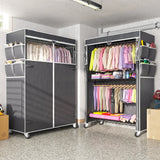 Raybee 81" H Rolling Garment Rack on Cover,445lbs Portable Closet & Adjustable Clothing Rack with Wheels For Bedroom